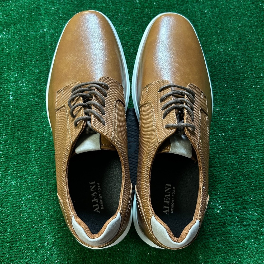 Alfani Landan Hybrid Dress Lace Up Sneaker Cognac Brown 11M - Picture 7 of 8